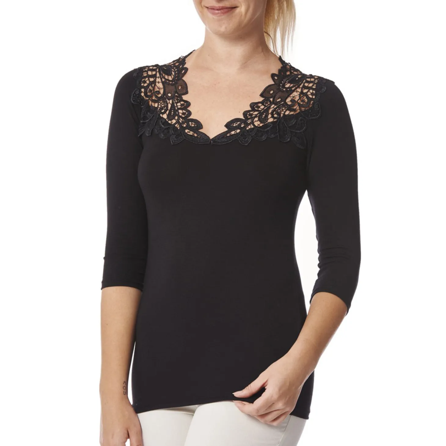 Arianne Teri 3/4 Slv Top