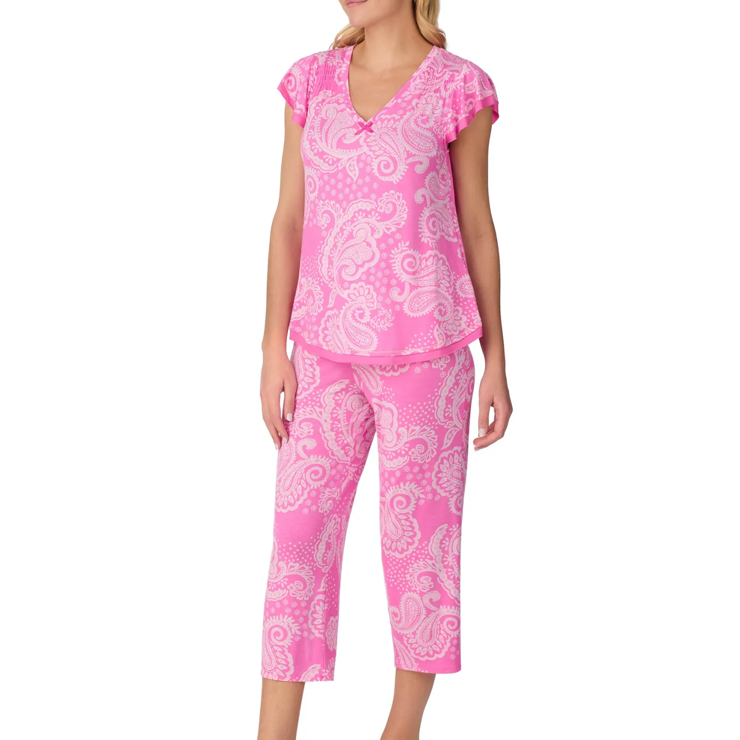 Ellen Tracy Cropped PJ Set