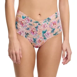 Hanky Panky Printed Lace Retro Rise Thong