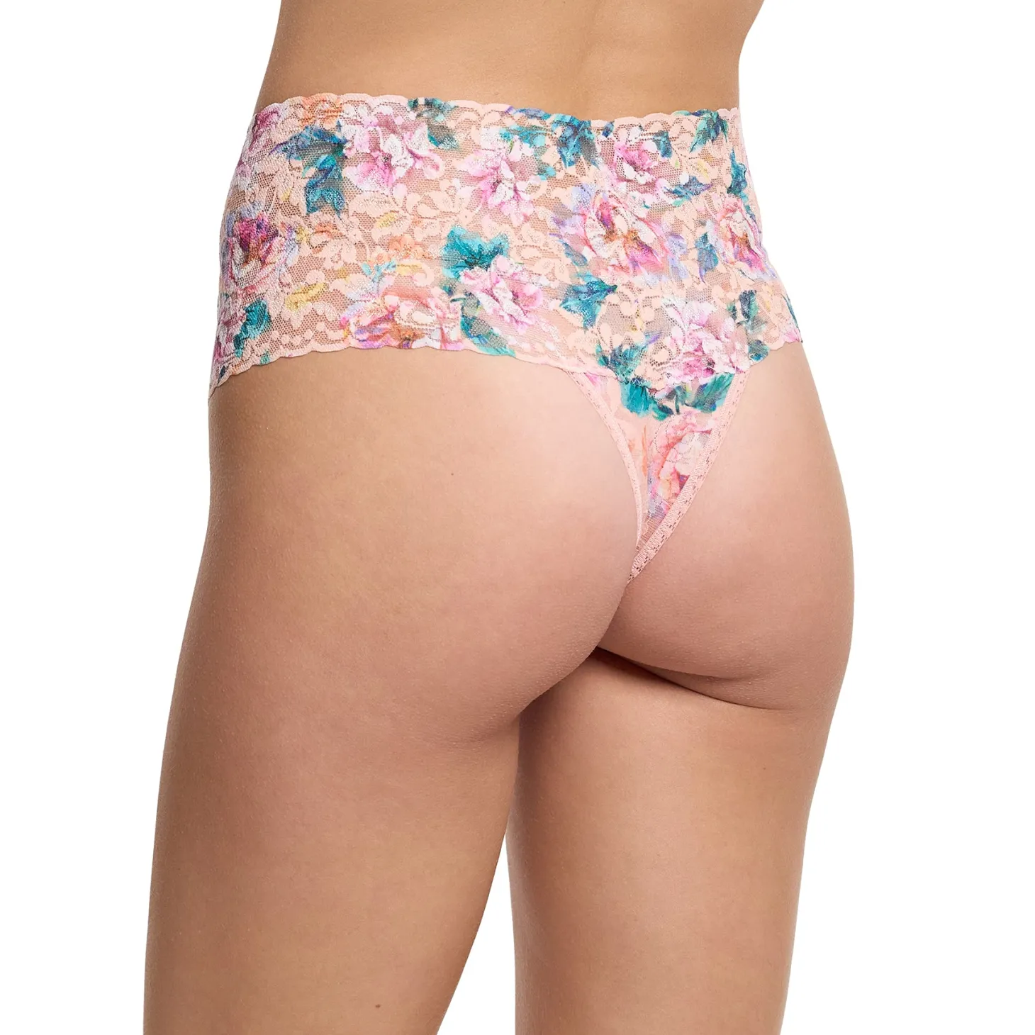 Hanky Panky Printed Lace Retro Rise Thong
