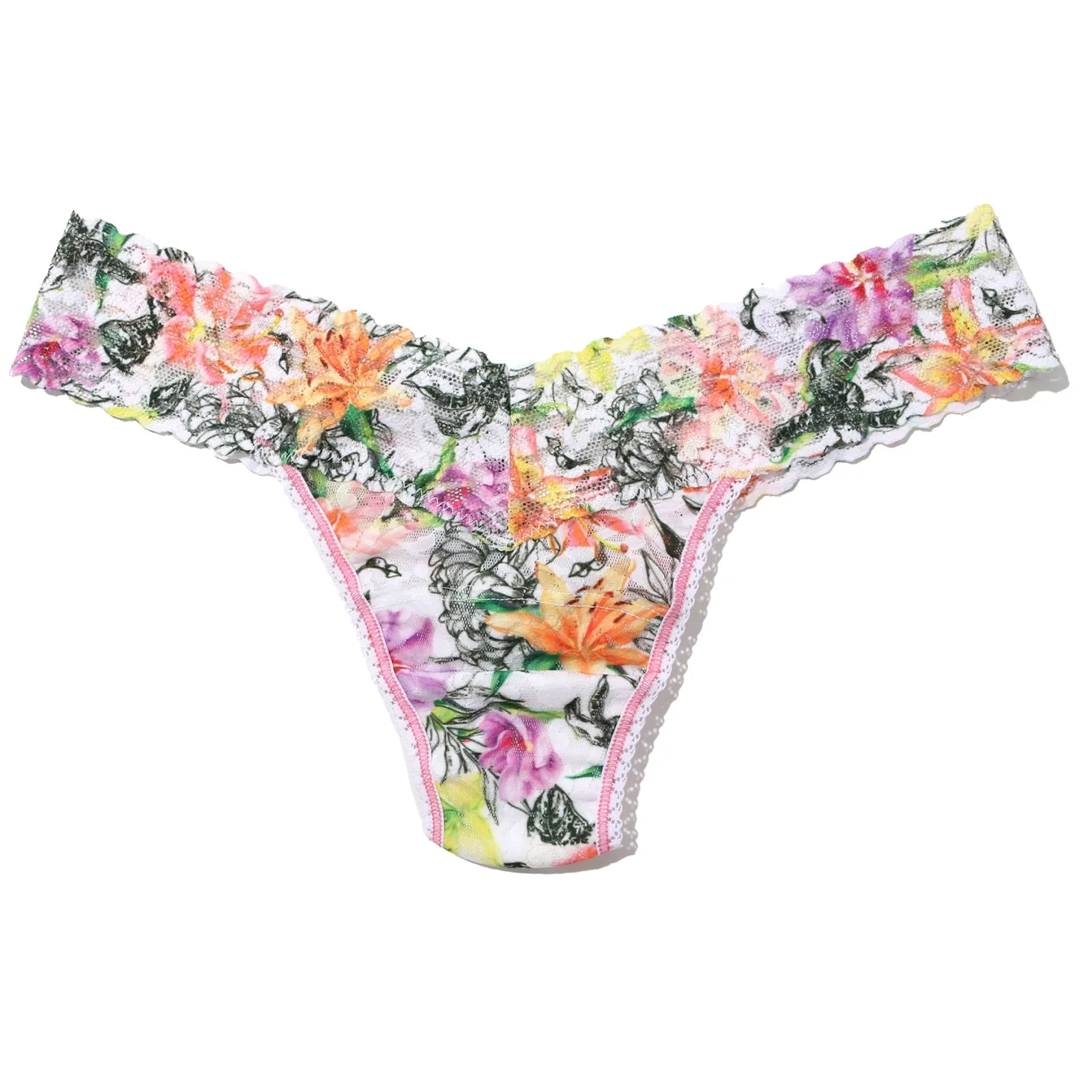 Hanky Panky Printed Lace Low Rise Thong