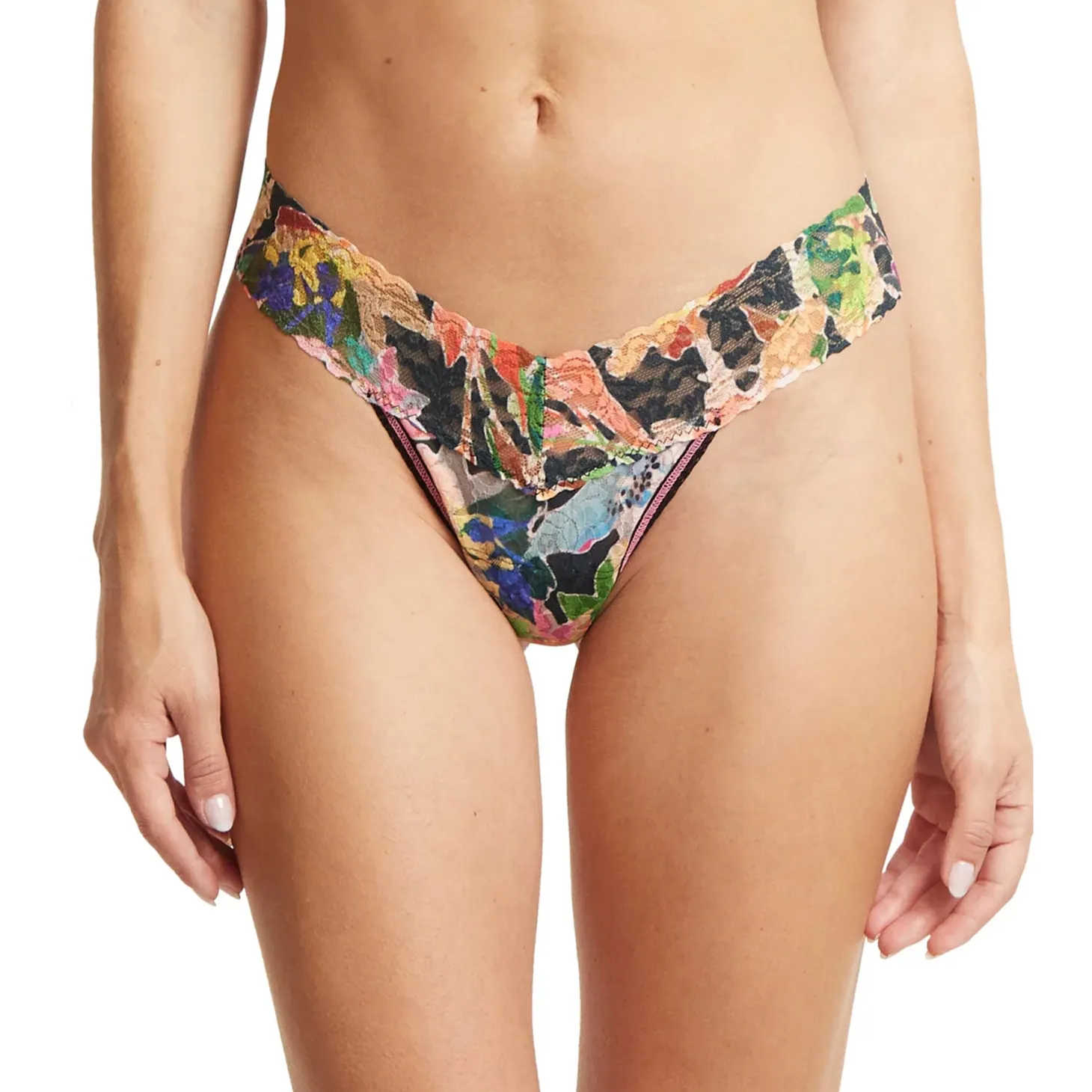 Hanky Panky Printed Lace Low Rise Thong