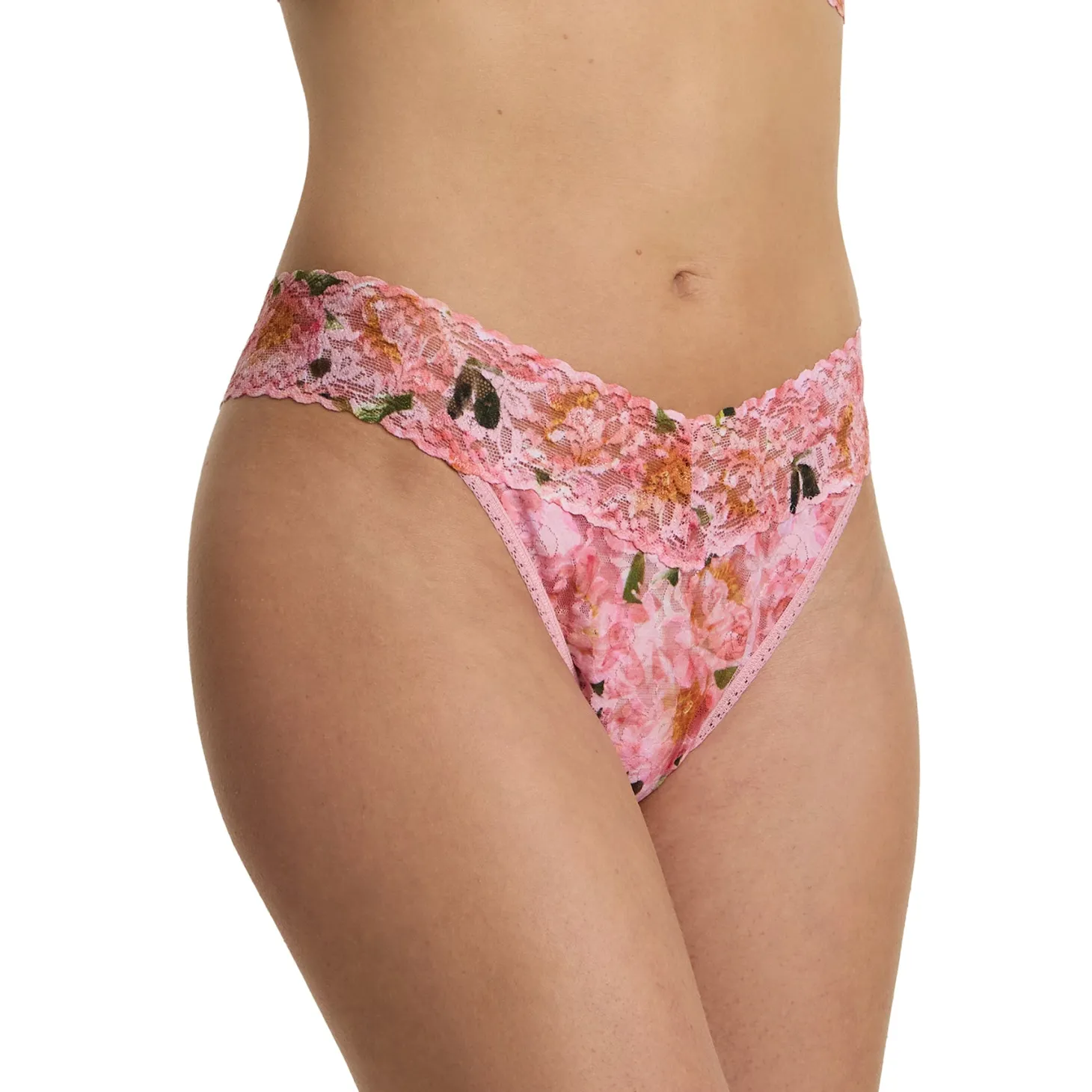 Hanky Panky Printed Lace Original Rise Thong