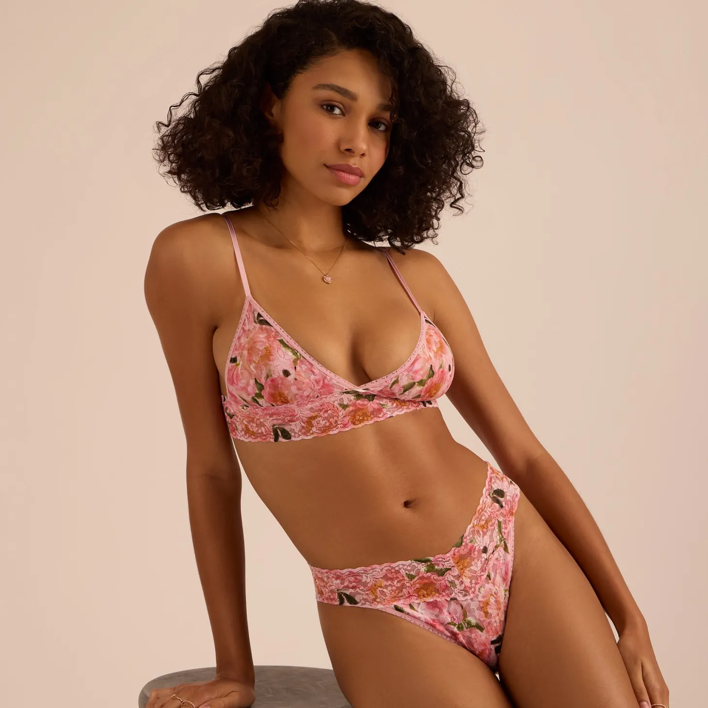 Hanky Panky Printed Lace Original Rise Thong