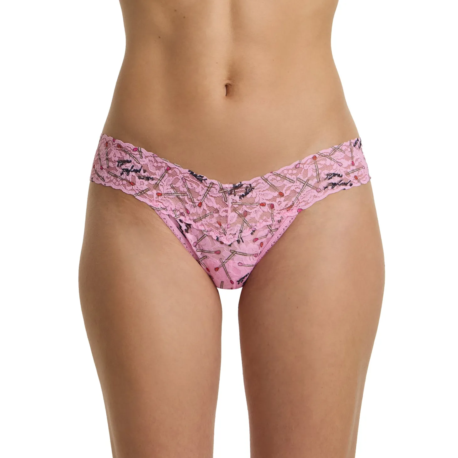 Hanky Panky Printed Lace Low Rise Thong