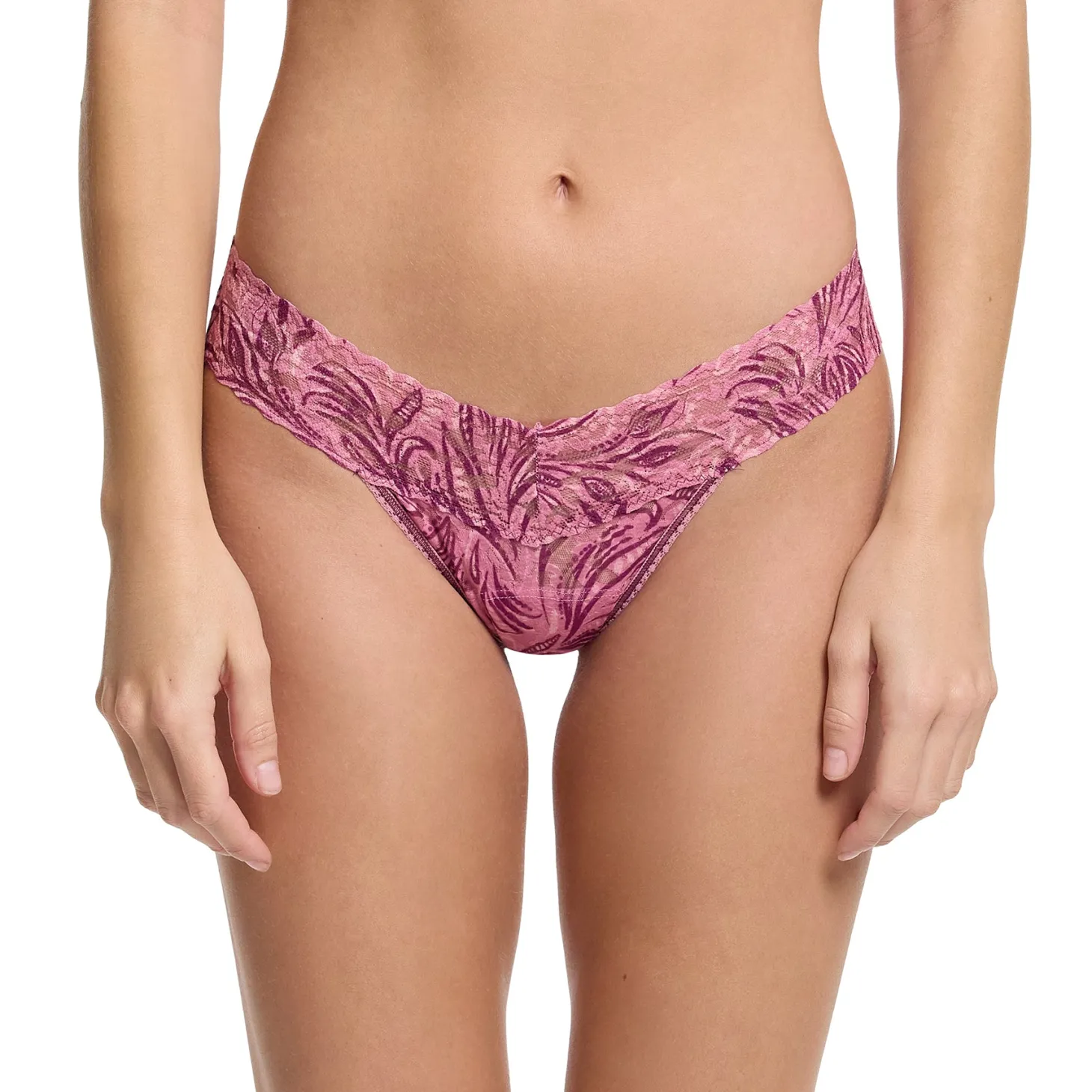 Hanky Panky Printed Lace Low Rise Thong