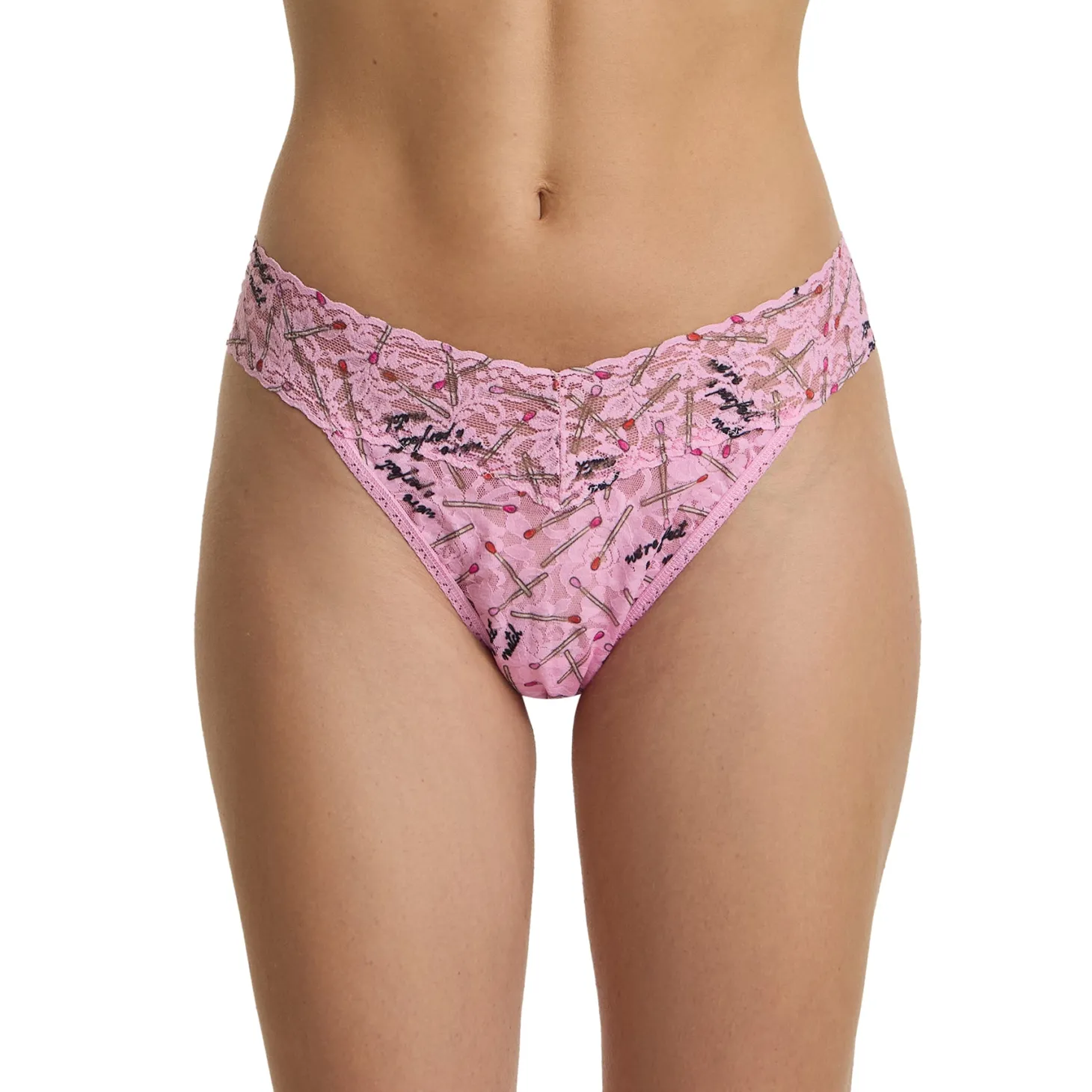 Hanky Panky Printed Lace Original Rise Thong