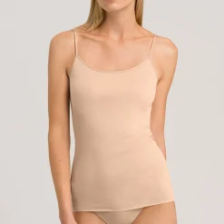 Hanro Cotton Seamless Round Neck Spaghetti Strap Camisole