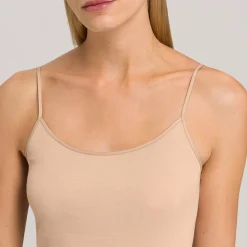 Hanro Cotton Seamless Round Neck Spaghetti Strap Camisole