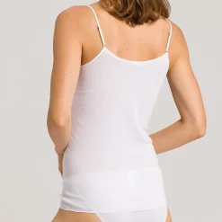 Hanro Cotton Seamless Round Neck Spaghetti Strap Camisole