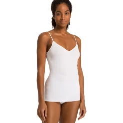 Hanro Cotton Seamless V-Neck Spaghetti Strap Camisole