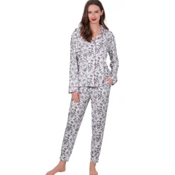 LatteLove Long Sleeve Button Up+Joggers PJ Set