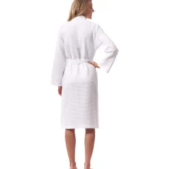 Morgenstern Luca Unisex Cotton Waffle Long Wrap Robe