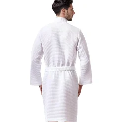 Morgenstern Luca Unisex Cotton Waffle Long Wrap Robe