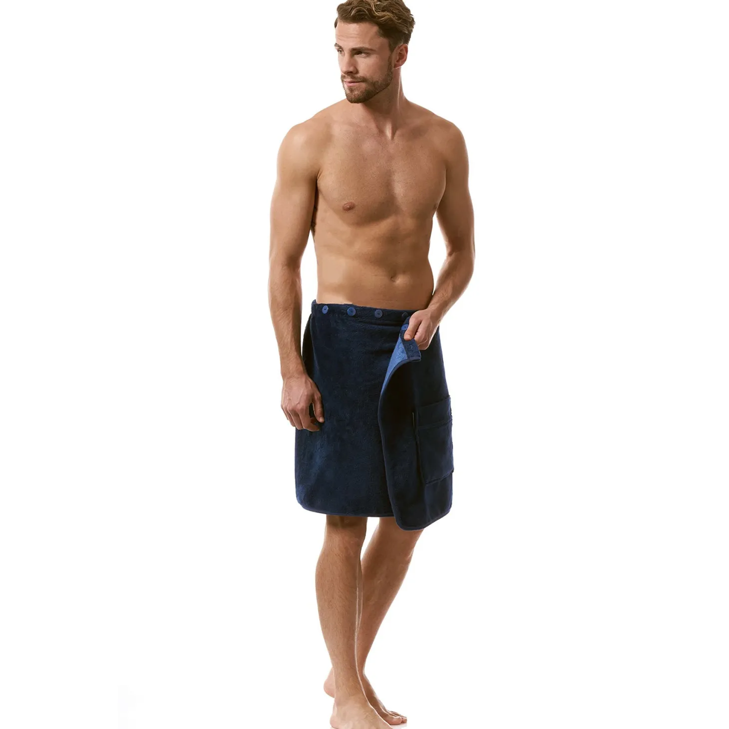 Morgenstern Men's Short Towel Wrap