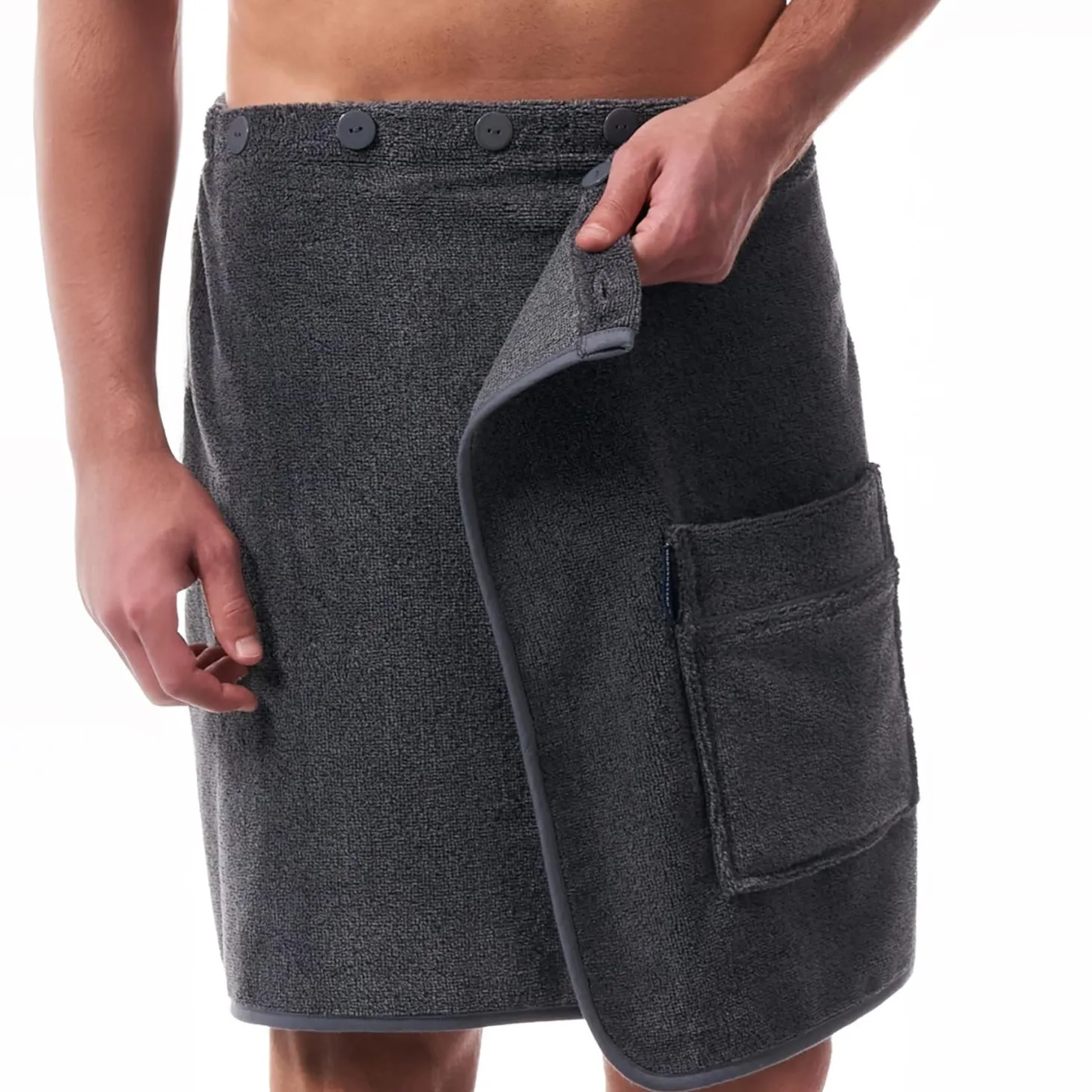 Morgenstern Men's Short Towel Wrap