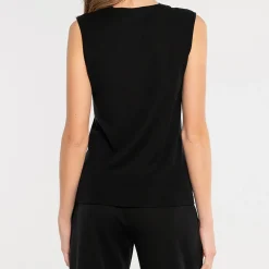 Oscalito Scollo Ricamo Embroidered Front Tank