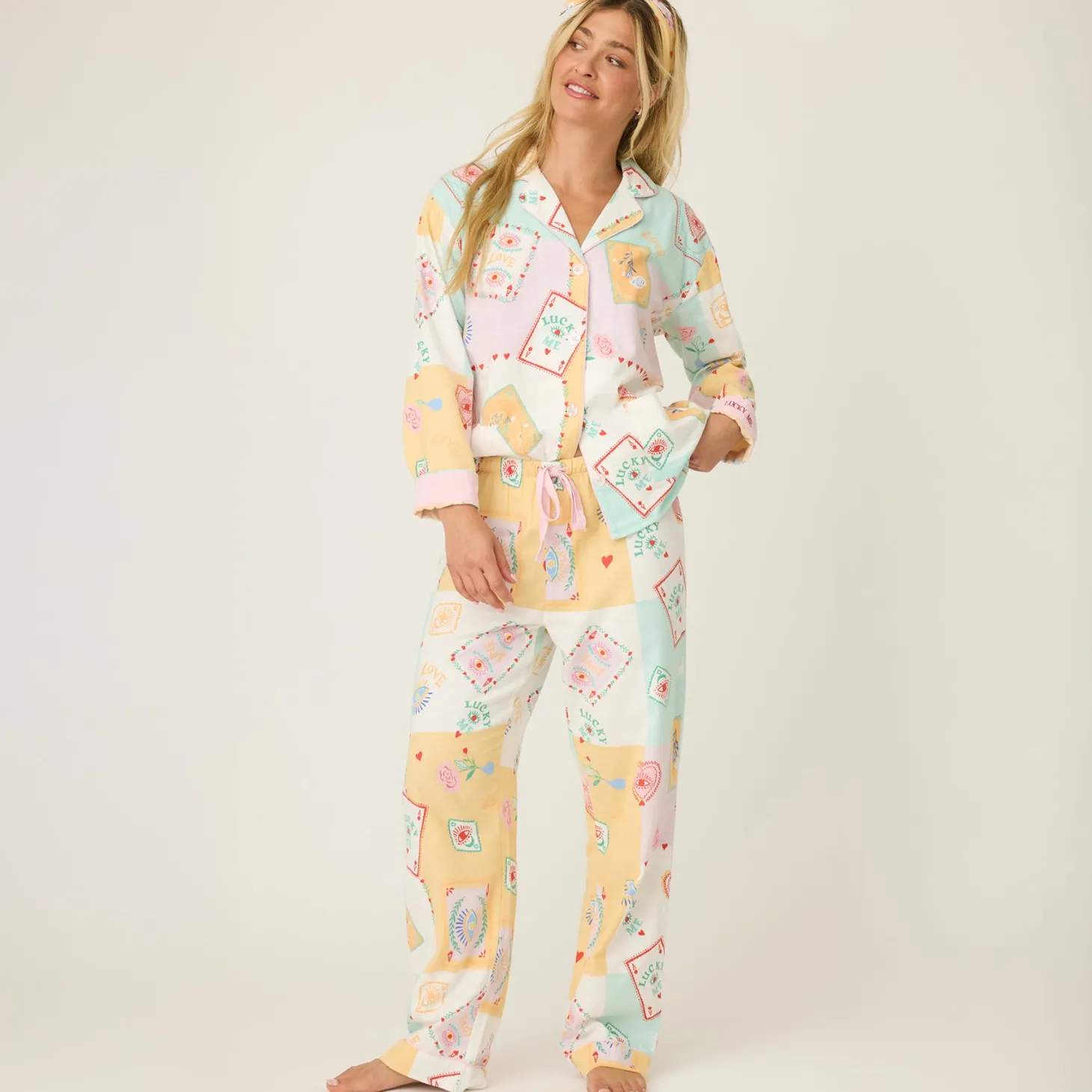 PJ Salvage Lucky Me Tarot Card Flannel PJ Set