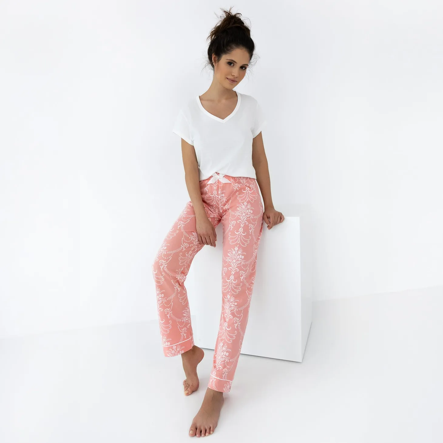 Sensis Kalina SS VNeck Top+Pants Set