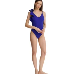 Shan Frederiq Ruffle Shoulder Swimsuit